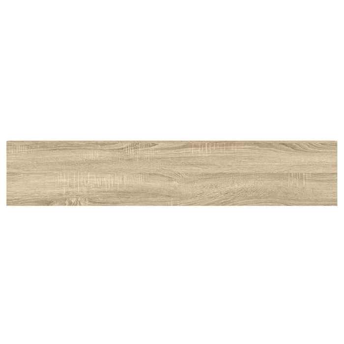 Raft de perete suspendat, stejar și alb, 120x23,5x3,8 cm, MDF - WALTI WALTI