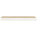 Rafturi perete suspendate 2 buc. stejar/alb 120x23,5x3,8 cm MDF - WALTI WALTI