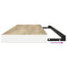Rafturi perete suspendate 2 buc. stejar/alb 120x23,5x3,8 cm MDF - WALTI WALTI