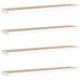 Rafturi perete suspendate 4 buc. stejar/alb 120x23,5x3,8 cm MDF - WALTI WALTI