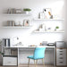 Rafturi perete suspendate 4 buc. stejar/alb 120x23,5x3,8 cm MDF - WALTI WALTI