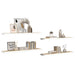 Rafturi perete suspendate 4 buc. stejar/alb 120x23,5x3,8 cm MDF - WALTI WALTI