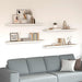 Rafturi perete suspendate 4 buc. stejar/alb 120x23,5x3,8 cm MDF - WALTI WALTI
