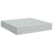 Raft de perete suspendat, gri beton, 23x23,5x3,8 cm, MDF - WALTI WALTI