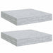 Rafturi perete suspendate 2 buc. gri beton 23x23,5x3,8 cm MDF - WALTI WALTI