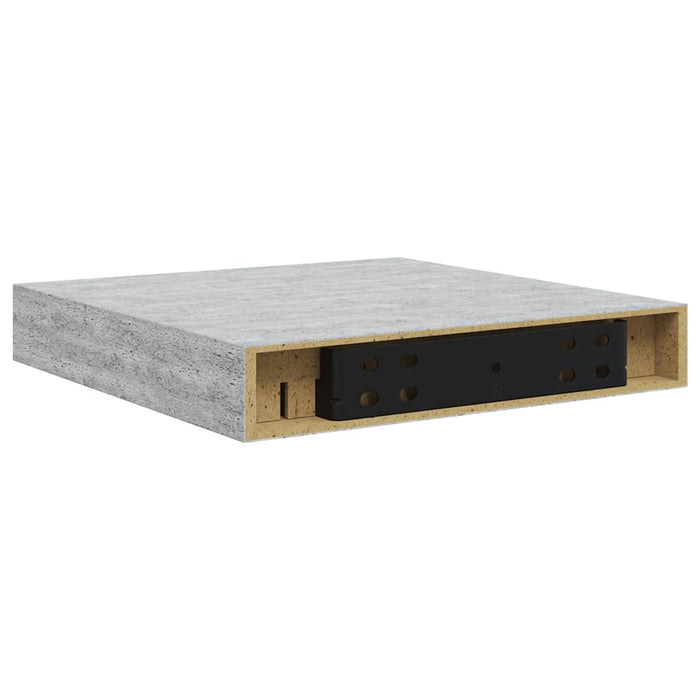 Rafturi perete suspendate 2 buc. gri beton 23x23,5x3,8 cm MDF - WALTI WALTI