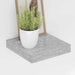 Rafturi perete suspendate 4 buc. gri beton 23x23,5x3,8 cm MDF - WALTI WALTI