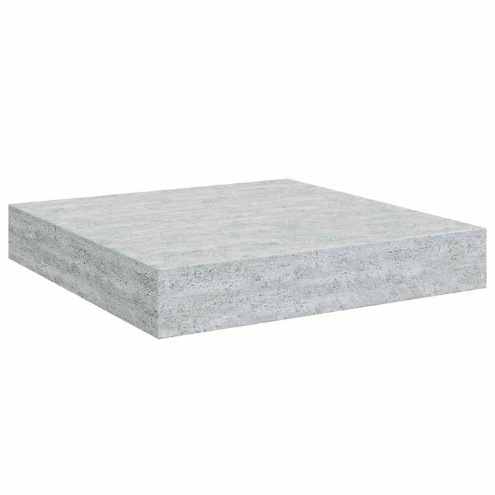 Rafturi perete suspendate 4 buc. gri beton 23x23,5x3,8 cm MDF - WALTI WALTI