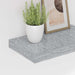 Raft de perete suspendat, gri beton, 40x23x3,8 cm, MDF - WALTI WALTI
