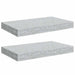 Rafturi de perete suspendate 2 buc. gri beton 40x23x3,8 cm MDF - WALTI WALTI