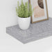 Rafturi de perete suspendate 2 buc. gri beton 40x23x3,8 cm MDF - WALTI WALTI