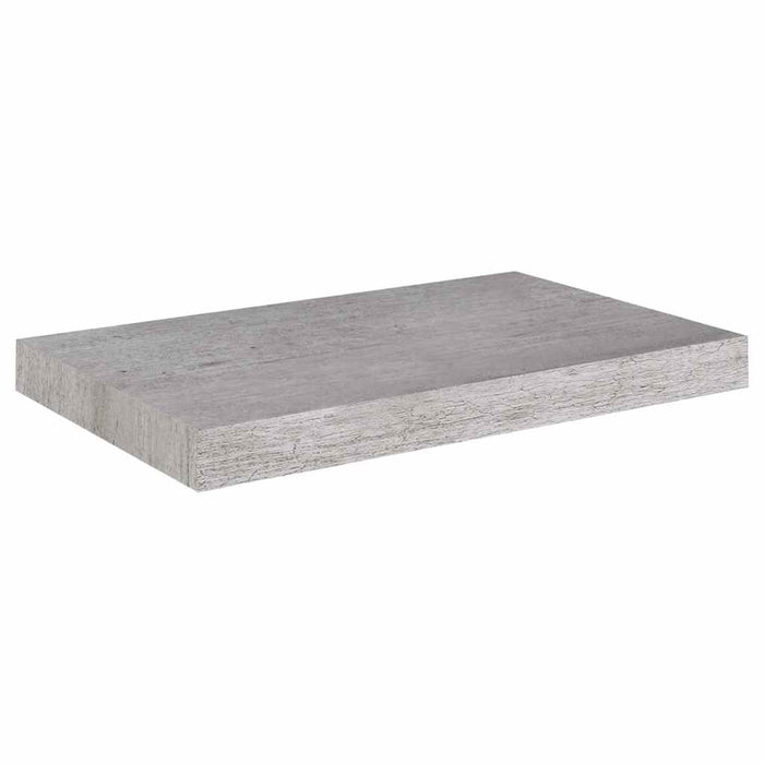 Raft de perete suspendat, gri beton, 50x23,5x3,8 cm, MDF WALTI