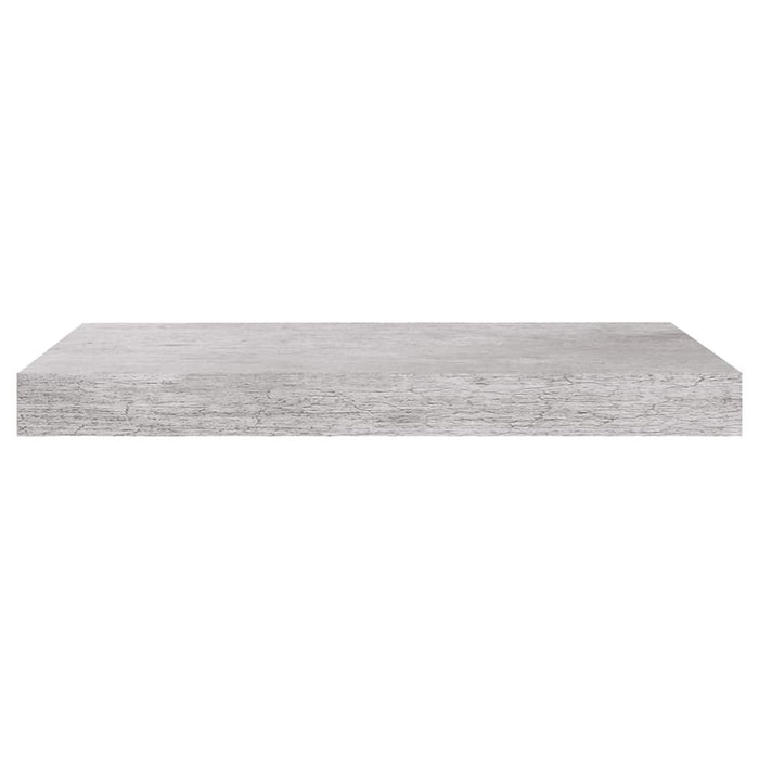 Raft de perete suspendat, gri beton, 50x23,5x3,8 cm, MDF WALTI