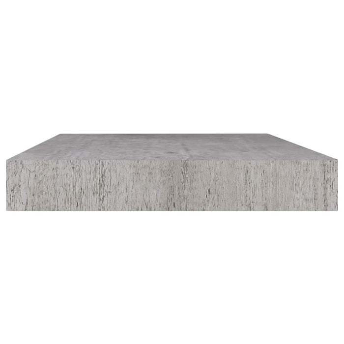 Raft de perete suspendat, gri beton, 50x23,5x3,8 cm, MDF WALTI