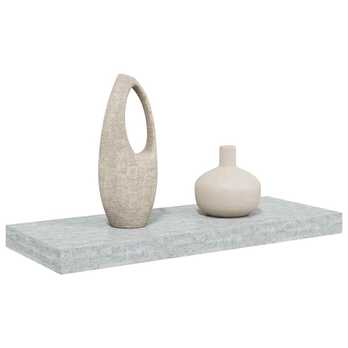 Raft de perete suspendat, gri beton, 60x23,5x3,8 cm, MDF - WALTI WALTI