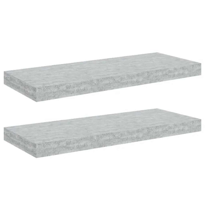 Rafturi perete suspendate, 2 buc., gri beton 60x23,5x3,8 cm MDF - WALTI WALTI