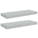 Rafturi perete suspendate, 2 buc., gri beton 60x23,5x3,8 cm MDF - WALTI WALTI