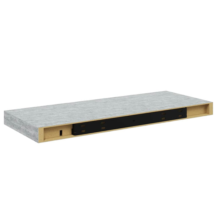Rafturi perete suspendate, 2 buc., gri beton 60x23,5x3,8 cm MDF - WALTI WALTI