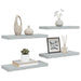 Rafturi de perete, 4 buc., gri beton, 60x23,5x3,8 cm, MDF - WALTI WALTI