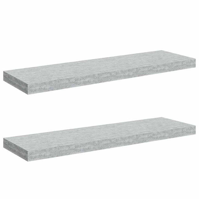 Rafturi de perete suspendate,2 buc,gri beton,80x23,5x3,8 cm,MDF - WALTI WALTI