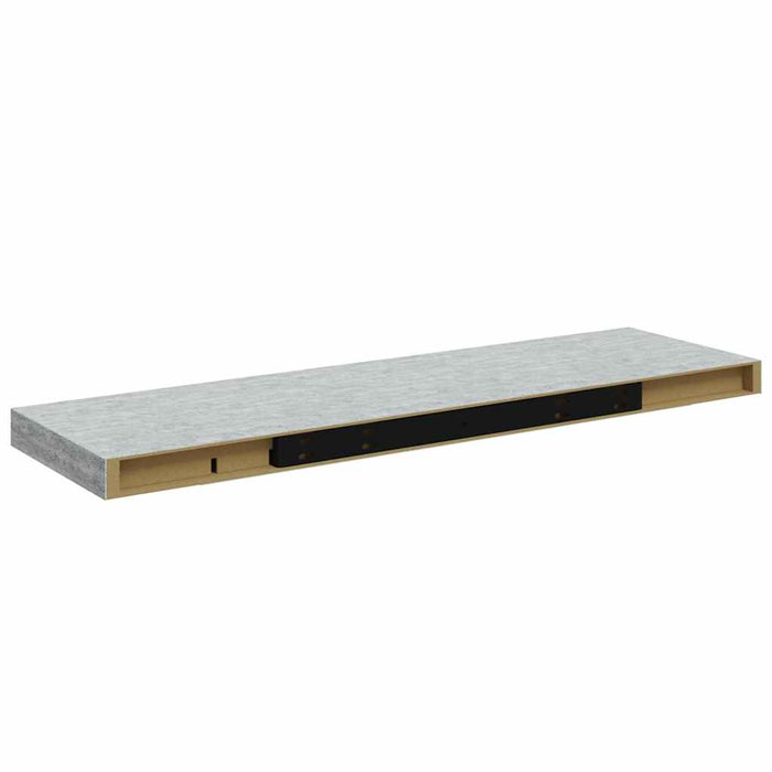 Rafturi de perete suspendate,2 buc,gri beton,80x23,5x3,8 cm,MDF - WALTI WALTI