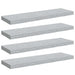 Rafturi de perete suspendate,4 buc,gri beton,80x23,5x3,8 cm,MDF - WALTI WALTI