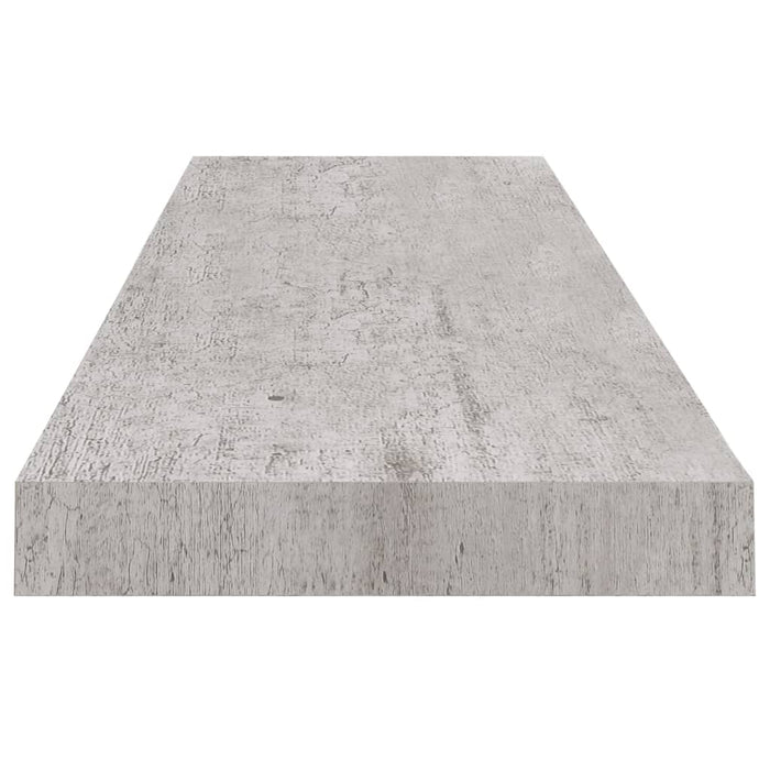 Raft de perete suspendat, gri beton, 90x23,5x3,8 cm, MDF - WALTI WALTI