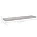 Raft de perete suspendat, gri beton, 90x23,5x3,8 cm, MDF - WALTI WALTI
