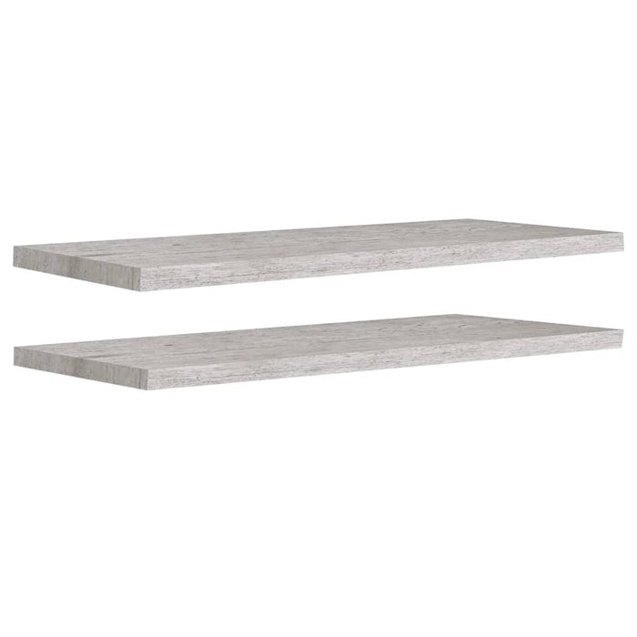 Rafturi perete suspendate 2 buc. gri beton 90x23,5x3,8 cm MDF - WALTI WALTI