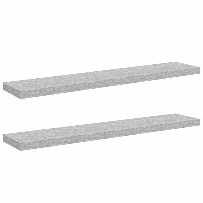 Rafturi perete suspendate 2 buc. gri beton 120x23,5x3,8 cm MDF - WALTI WALTI