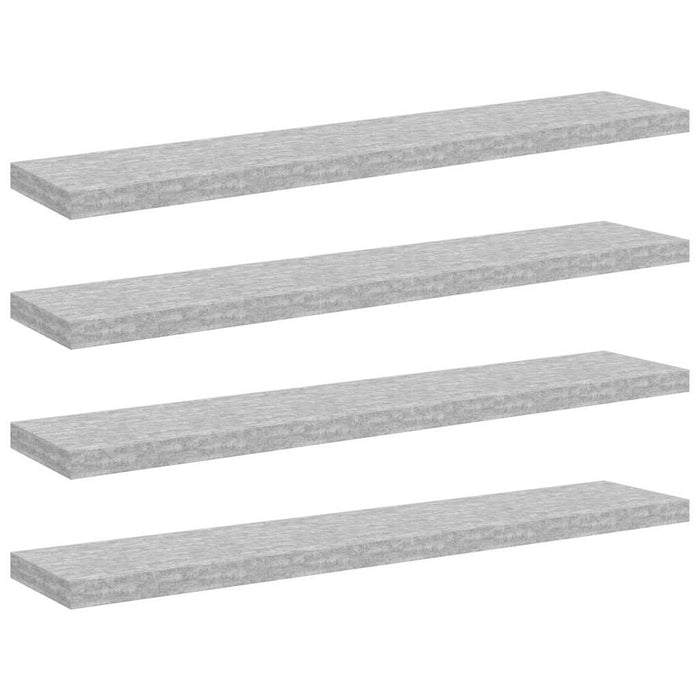 Rafturi perete suspendate 4 buc. gri beton 120x23,5x3,8 cm MDF - WALTI WALTI