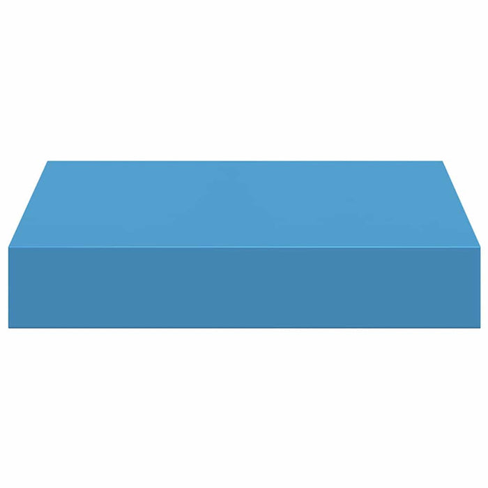 Rafturi perete suspendate, 2 buc., albastru, 23x23,5x3,8 cm MDF WALTI