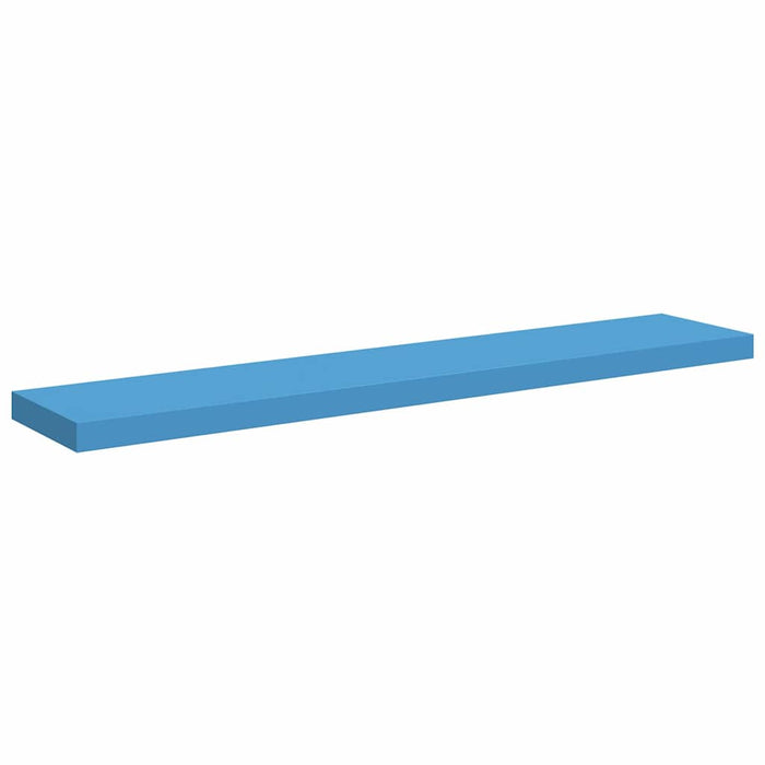 Rafturi perete suspendate 4 buc. albastru 120x23,5x3,8 cm MDF WALTI