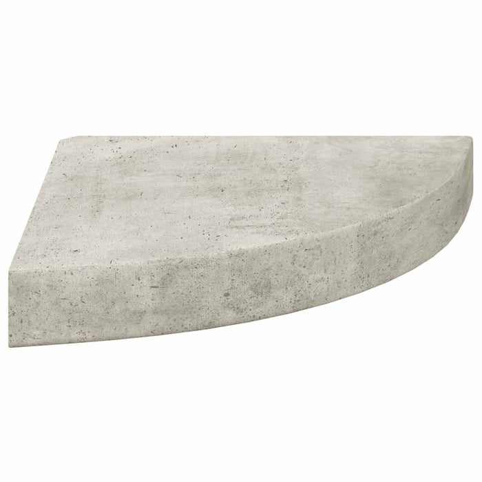 Raft de colț de perete, gri beton, 25x25x3,8 cm, MDF - WALTI WALTI
