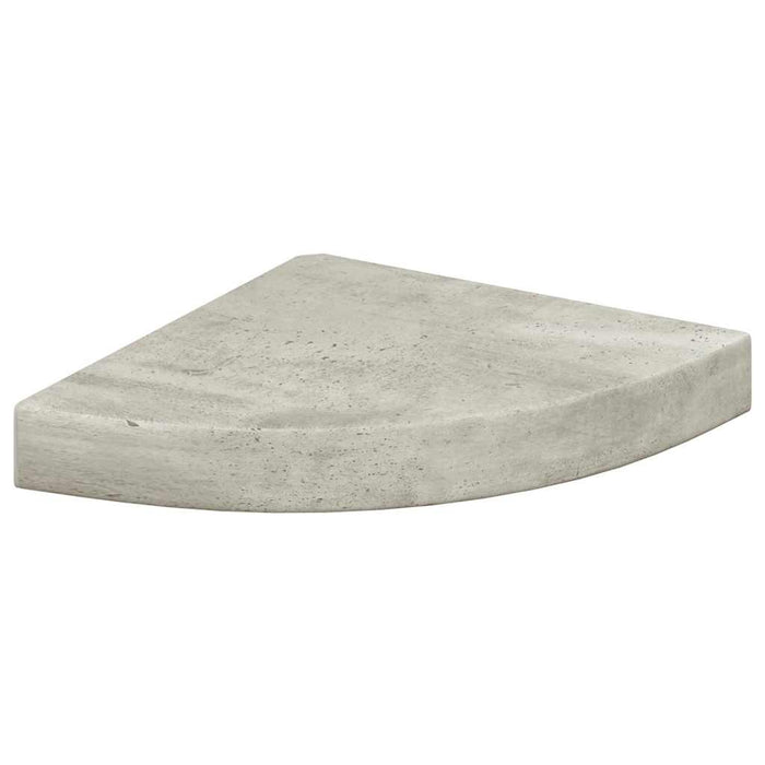 Rafturi de colț de perete, 2 buc., gri beton, 25x25x3,8 cm, MDF - WALTI WALTI