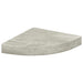 Rafturi de colț de perete, 2 buc., gri beton, 25x25x3,8 cm, MDF - WALTI WALTI