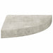 Rafturi de colț de perete, 2 buc., gri beton, 25x25x3,8 cm, MDF - WALTI WALTI