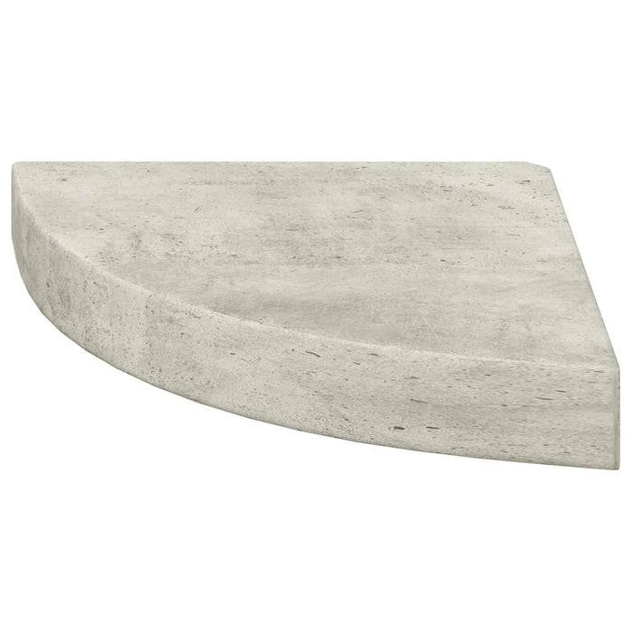 Rafturi de colț de perete, 4 buc., gri beton, 25x25x3,8 cm, MDF - WALTI WALTI