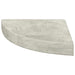 Rafturi de colț de perete, 4 buc., gri beton, 25x25x3,8 cm, MDF - WALTI WALTI