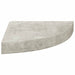 Rafturi de colț de perete, 4 buc., gri beton, 25x25x3,8 cm, MDF - WALTI WALTI