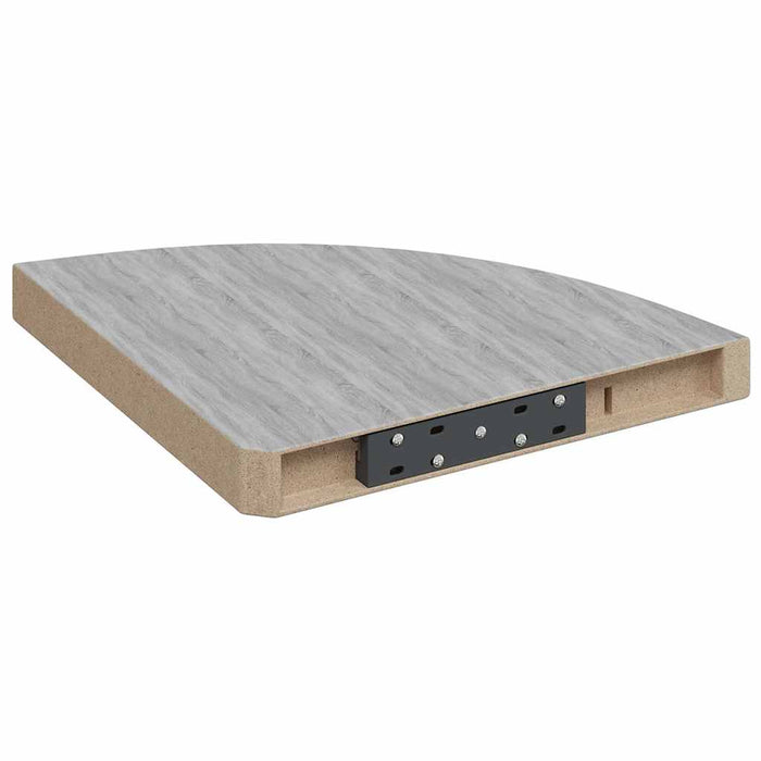 Raft de colț de perete, gri beton, 35x35x3,8 cm, MDF - WALTI WALTI