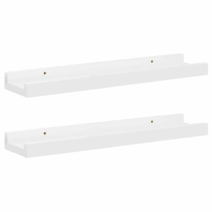 Rafturi de perete, 2 buc., alb extralucios, 40x9x3 cm - WALTI WALTI