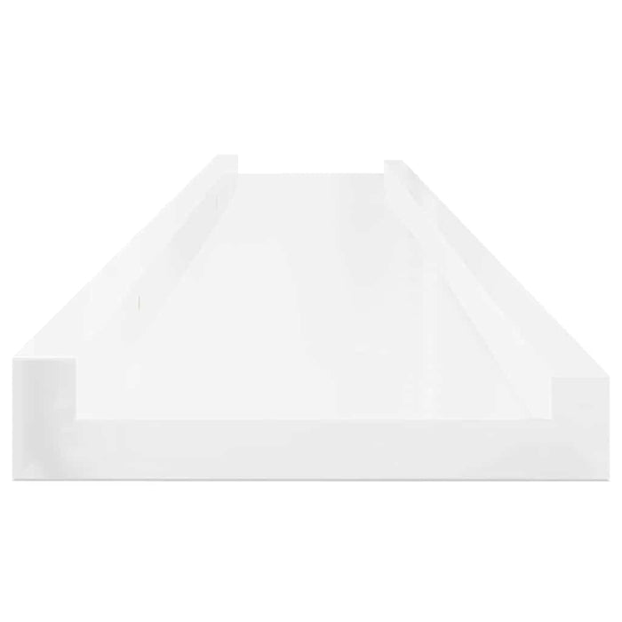 Rafturi de perete, 2 buc., alb extralucios, 100x9x3 cm - WALTI WALTI