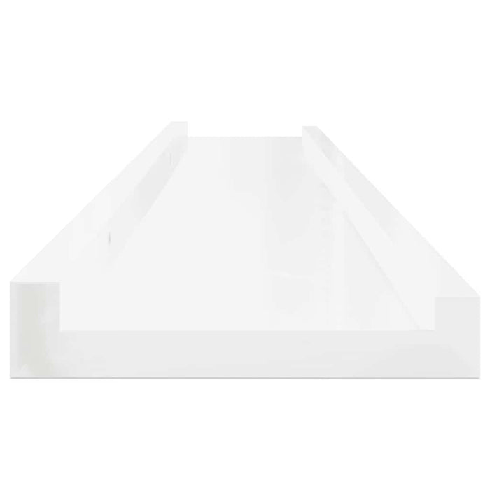 Rafturi de perete, 4 buc., alb extralucios, 100x9x3 cm - WALTI WALTI