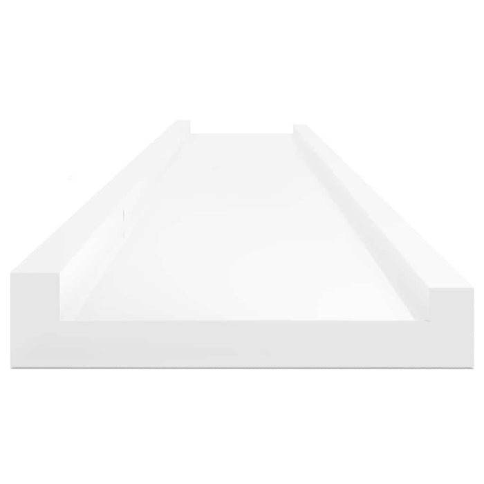 Rafturi de perete, 4 buc., alb extralucios, 115x9x3 cm - WALTI WALTI