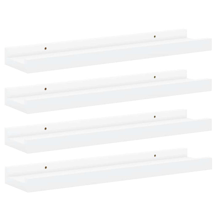 Rafturi de perete, 4 buc., alb, 40x9x3 cm - WALTI WALTI