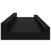 Rafturi de perete, 4 buc., negru, 40x9x3 cm - WALTI WALTI