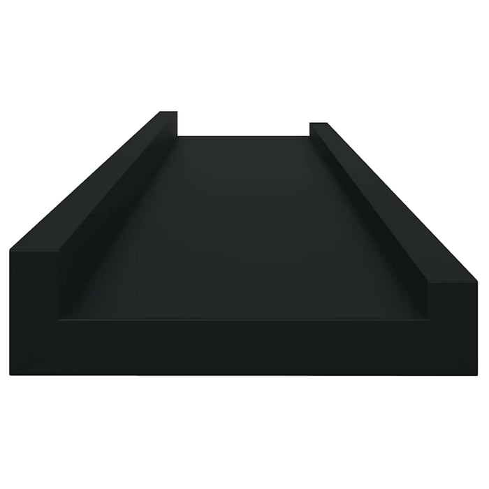 Rafturi de perete, 4 buc., negru, 80x9x3 cm - WALTI WALTI