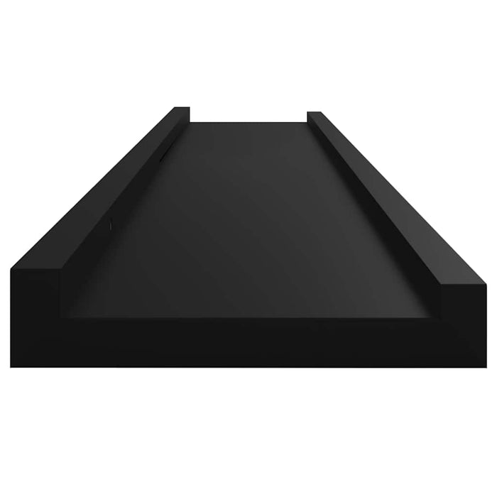 Rafturi de perete, 4 buc., negru, 100x9x3 cm - WALTI WALTI