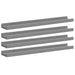 Rafturi de perete, 4 buc., gri, 60x9x3 cm - WALTI WALTI
